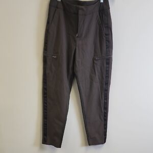 Athleta Women's Brown Cargo Pants with Black Stripes